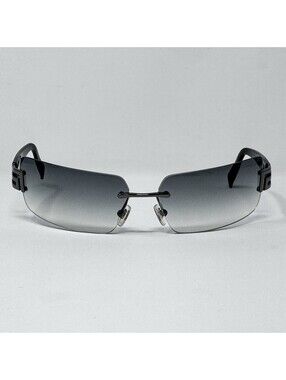 Versace MOD 2017 1001/8G Rimless Gray Gradient Sunglasses Black 64-14